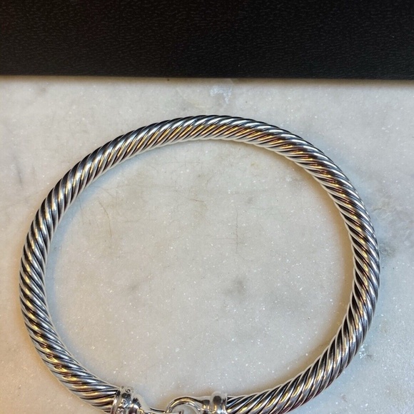 David Yurman Cable Buckle Bracelet 5MM with Diamonds - Picture 8 of 8